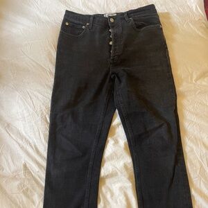 Agolde Riley Crop Black Jean